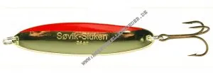 Søvik Sluken Blinker 60mm 14g Gold mit rotem Streifen