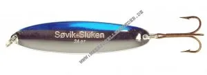 Søvik Sluken Blinker 60mm 14g Silber mit blauem Streifen