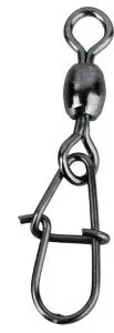 Savage Gear EggSnap Swivel Größe M 38 kg , Wirbel mit Federstahl Einhänger und großem runden Auge