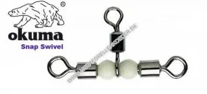 Okuma Rolling Pearl Swivel ( Kreuzwirbel / Dreiwegwirbel ) Size 8