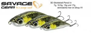 Savage Gear 3D Sticklebait Pencil 75mm 17g Fluo Orange Copper