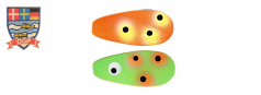 OGP Bulldog Inline 30 mm 6 g Green Orange Clown