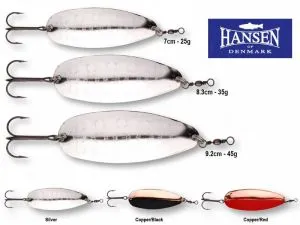 Hansen Namsos Lachsblinker 92mm 45g Kupfer / Rot
