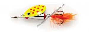 Kinetic Frille Spinner Gr.1 6,5g 48mm silber / fluo gelb mit Reizfeder