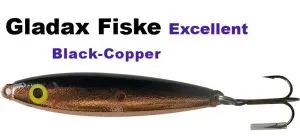 Excellent Wobbler 68mm 12g Schwarz / Kupfer chrom