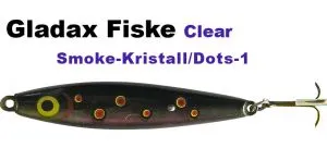 CLEAR-Wobbler -75mm 16g Schwarz / Transparent mit roten Punkten