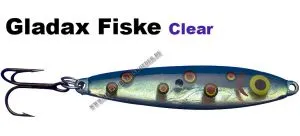 CLEAR-Wobbler -90mm 27g Blau / Transparent mit roten Punkte