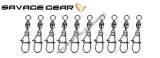 Savage Gear EggSnap Swivel Größe L 45 kg , Wirbel mit Federstahl Einhänger und großem runden Auge