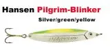 Pilgrim-Blinker 77 mm 14 g silver/green/yellow