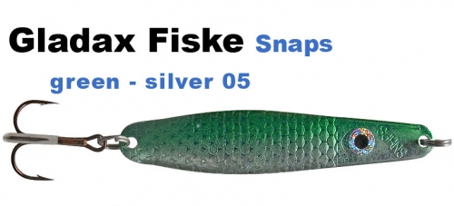 Snaps Schwarz-Goldgrün-Silber Meerforellenblinker 25g