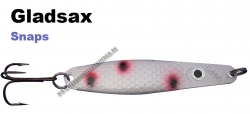 Gladsax Snaps Blinker - 20g - Peal Weiß mit Schwarz/Pinken Punkt