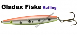 Kutling 100mm 27g Orange / Silber / Grün mit schwarzen Punk