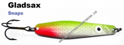 Gladsax Snaps Blinker - 20g - Fluo Gelb / Pealweiß mit Pinken Schwanz