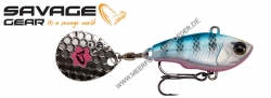 Savage Gear Fat Tail Spin Jig-Spinner 65mm 16g Blue Silver Pink