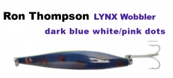 R.T. Lynx Wobbler 103 mm - 22g dark blue white/pink dots