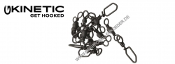 Kinetic Barrel Swivel Scandic Snap Black - Size 8 / 16kg