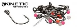 Kinetic Inline Single Hook Kit Einzelhaken Gr.5/0 Inhalt:10 Stück schwarz