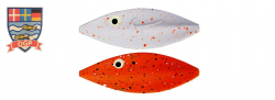 OGP Twister 27 mm 2 g Orange White Glow Splat