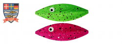 OGP Twister 27 mm 2 g Pink Green Splat