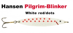 Pilgrim-Blinker 77 mm 14 g white/red Dots
