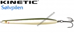 Kinetic Sølvpilen 110 mm 24 g Sinking Wedding , Olive / Pealweiss