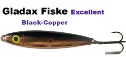 Excellent Wobbler 68mm 12g Schwarz / Kupfer chrom