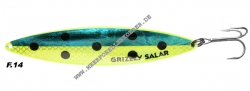 Grizzly Salar Gr. L  150mm blau Reflex / fluogelb mit schwarzen Punkten